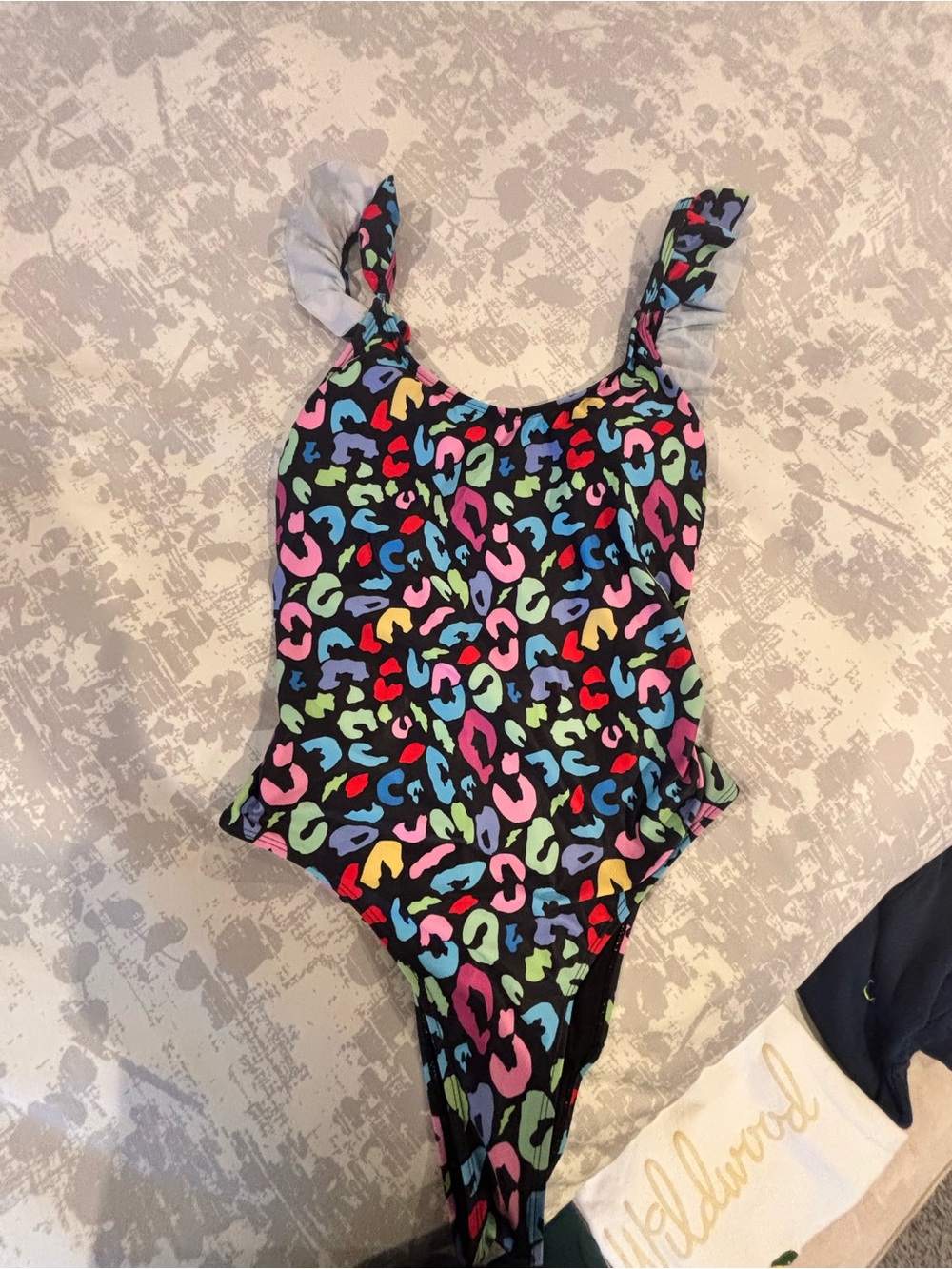 Women- Multicolor Leopard Print One-Piece Swimsuit